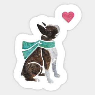 Watercolour Boston Terrier Sticker